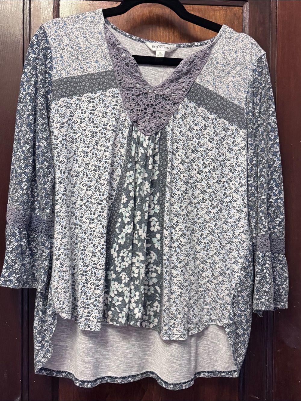 Northern Reflections Mixed-Print Smock - Petite XLG